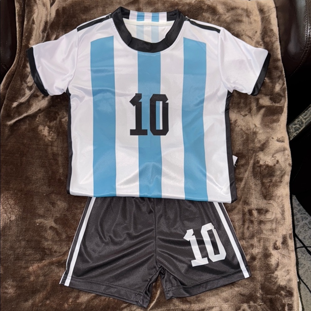 Kids Soccer Matching Set - Blue and Black